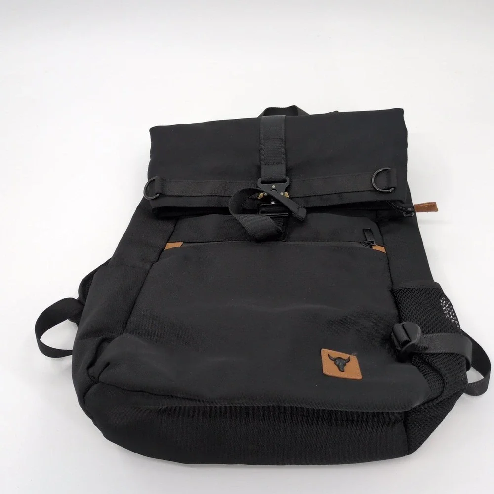 MEDICINE Everyday Therapy Men's Black Roll-Top Backpack Tech Utility Laptop Bag